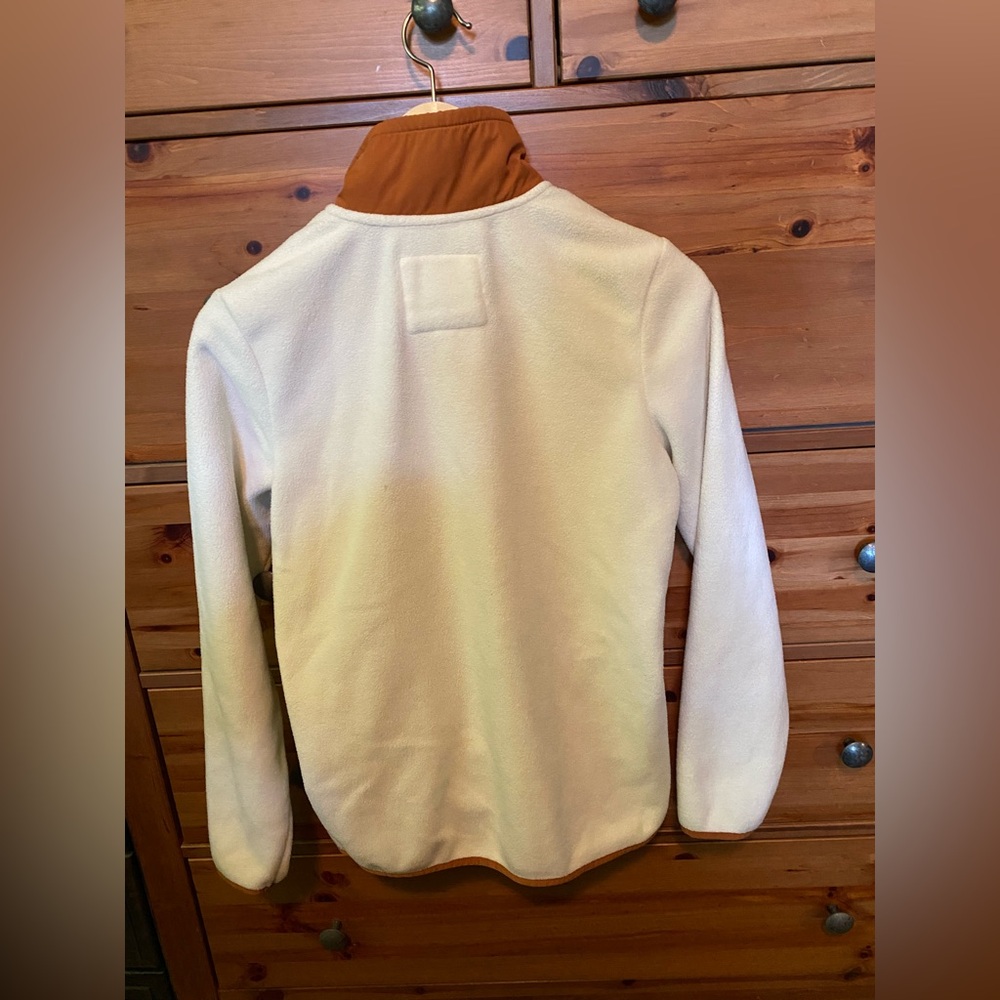 Billabong Cream and Rust Zip-Up Fleece Pullover XS. - Picture 3 of 10